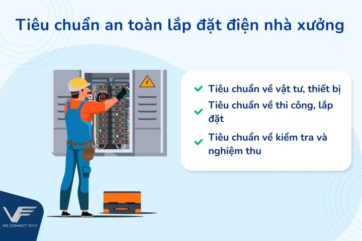 Tiêu chuẩn an toàn lắp đặt hệ thống điện nhà xưởng