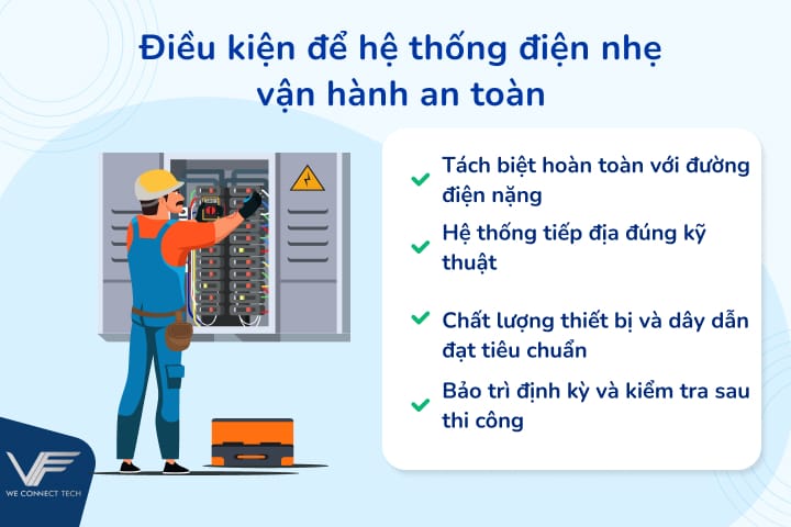 điều kiện để hệ thống điện nhẹ vận hành an toàn